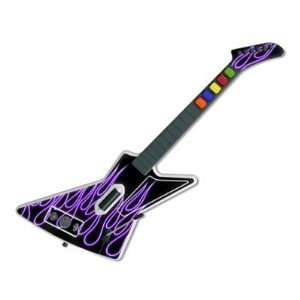  Purple Neon Flames Design Guitar Hero X plorer Guitar 
