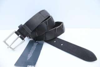 Mens Leather H And M H&M Black Belt Size 95cm, 37 38in