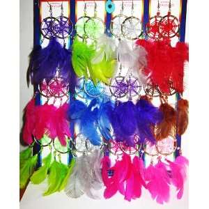  12 Pairs Dream Catcher Feathers Earrings From Peru 