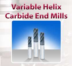 Melin VXMG Variable Helix Hi Performace Carbide End Mills NACO Coated 