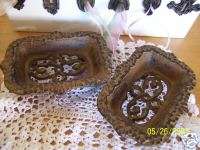 Cast Iron SOAP DISH Victorian Rustic Brown Shabby  