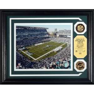 Philadelphia Eagles Lincoln Financial Field Photomint with Two 24KT 
