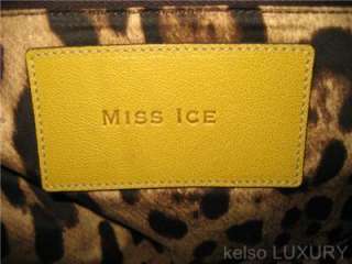 1500 Dolce & Gabbana D&G Large Yellow Leather Satchel Bag HandBag 