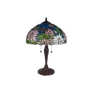  Tiffany Style Water Lily Design 22 1/4 Table Lamp: Home 