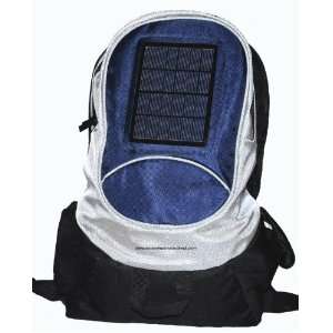 Blue Solar Backpack and Cell Phone Charger. 3 watt Solar Power, 3 
