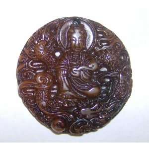  Brown Ancient Jade Kwan Yin Buddha Pendant Everything 