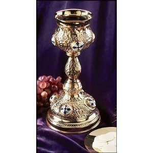 Chalice with Paten Brass Gold Plated Catholic Christian Communion Cup 