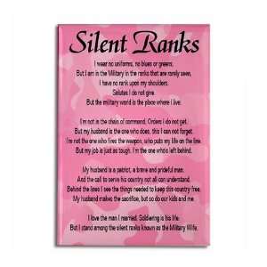 Silent Ranks Military Rectangle Magnet by   