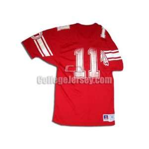 Red No. 11 Game Used Utah Russell Football Jersey (SIZE 44)  