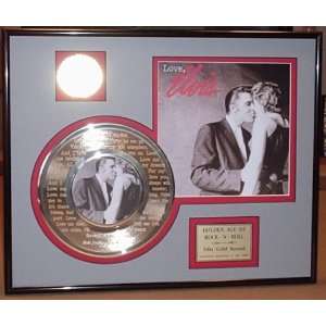 Elvis Presley Love Me Tender Framed 24kt Gold Record Artwork   Great 