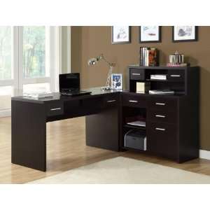   Specialties Cappuccino L Shaped Home Office Desk: Home & Kitchen