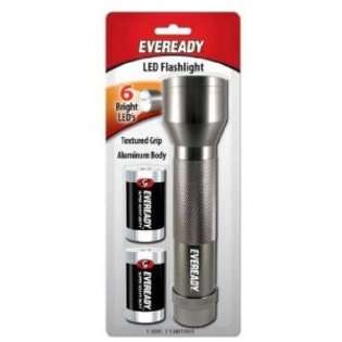 Eveready 6 LED Aluminum Flashlight with 2D Batteries 