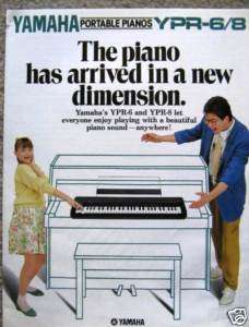 Yamaha Original YPR 6 / YPR 8 Electronic Piano Color Brochure 