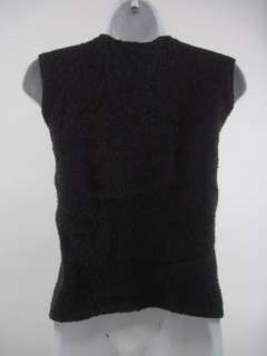ANNE KLEIN Charcoal Gray Wool Sweater Vest Shell Sz M  