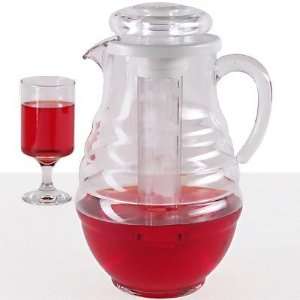 111.5 Oz Acrylic Ribbed Bell Pitcher with Ice Cooling 