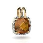 Jewels For Me Cushion Cut 14K Yellow Gold Citrine Pendant