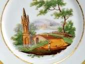 1820 French Empire Landscape Painting Collector Plate  