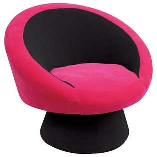 Lumisource Saucer Chair Black/Hot Pink 