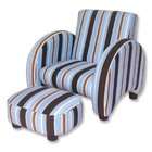 Trend Lab Modern Toddler Chair and Ottoman, Blue