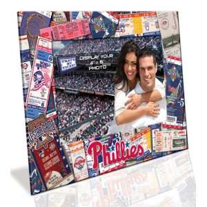   Phillies 4x6 Picture Frame   Ticket Collage Design