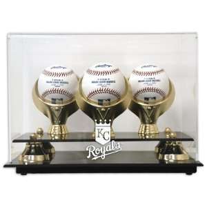   Classic MLB Three Baseball Royals Logo Display Case: Sports & Outdoors