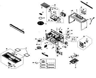 SAMSUNG Microwave/hood combo Cabinet Parts  Model SMH1713B/XAA 0001 