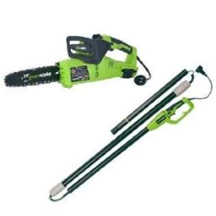 Greenworks 20062 10 Inch 7 Amp Electric 2 in 1 Tree Pruner/Chain Saw 