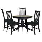   Winslow 5 Piece Dining Table with Hudson Chairs Set in Antique Black