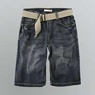Route 66 Mens Belted Baggy Denim Shorts 