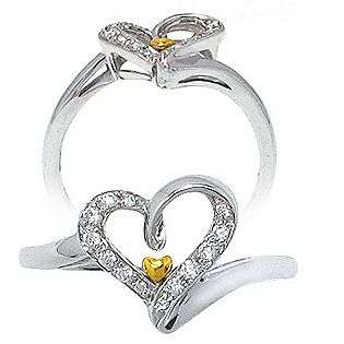 by Kenneth David® 1/10 cttw Diamond Heart Ring  Pure Love Jewelry 