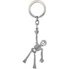 Sabrina Silver Movable Human Skeleton Key Chain, Key Ring, Key Holder 