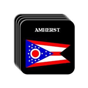  US State Flag   AMHERST, Ohio (OH) Set of 4 Mini Mousepad 