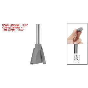   25 Shank 1 Cutting Dia 14 Degree Dovetail Router Bit for Woodworking