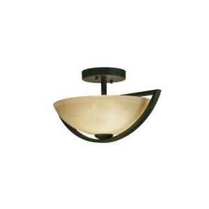   Rustica Ceiling Fixture with Tea Stained Glass 13814