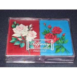   ROSES  Plastic Coated Pinochle Playing Trading Cards 