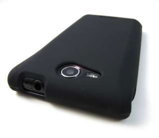 BLACK RUBBERIZED HARD SHELL SNAP ON CASE COVER LG LUCID 4G VS840 PHONE 