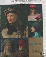 Sewing Pattern Womens Hats Beret Gloves Scarf Sz S M L  