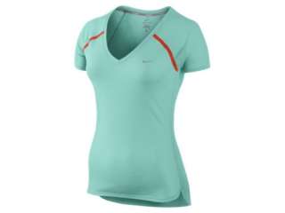  Nike Tailwind Short Sleeve V Neck Womens Running Top