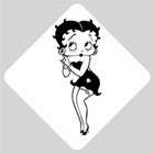 Carsons Collectibles Car Window Sign of Vintage Art Deco Betty Boop 