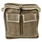 e4Hats Hemp Fabric Shoulder Bag   Frayed Flap