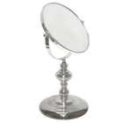 Aquatico Garda Double Face Adjustable 5X Pedestal Vanity Mirror, Disc 