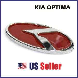 RED KIA OPTIMA K LOGO Emblem/Badge Front Rear Trunk Set  
