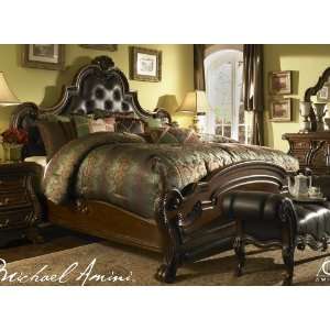   King Tufted Leather Mansion Bed   02014/024/037 53