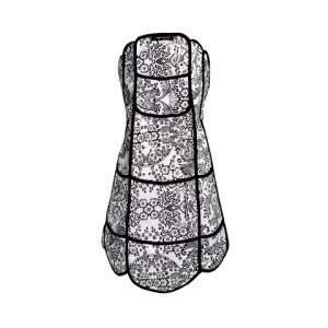  Gloveables Scalloped Oilcloth Full Apron in Black Lace 