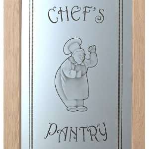 Pantry Door DIMENSIONALLY Frosted Glass Doors Happy Chef:  