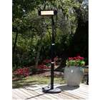   Telescoping Offset Pole Mounted Infrared Patio Heater w/ Glass Front