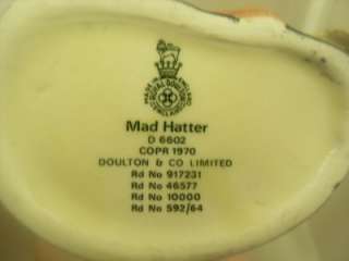 Royal Doulton Mad Hatter  Small 4 1/2  Toby Jug/Mug  