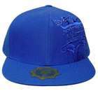 Ace Caps CROWN HOLDER BLUE FLAT BILL FITTED CAP HAT 7 3/8 URBAN