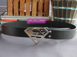 Superman logo fashion Metal Buckle leather Belt BSU19B  