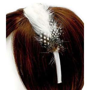  Fashion for You Feather Headband   White Beauty